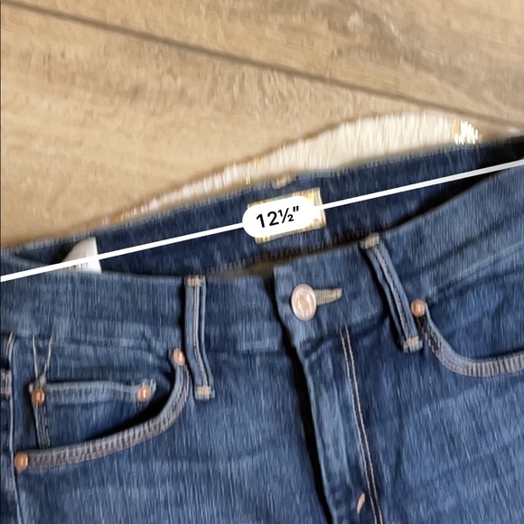 Mother looker ankle fray dark wash jeans - Picture 7 of 8